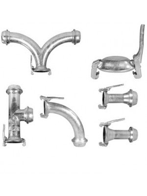 Galvanized fittings with fast coupling joints